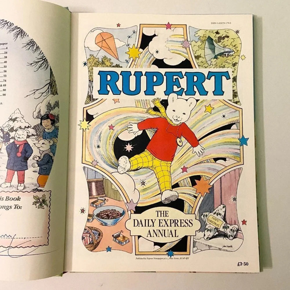 Vintage 1988 Rupert Daily Express Annual  Book Hardcover - Picture 10 of 16